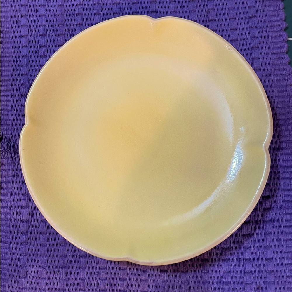 Frankoma yellow dinner plate 5F